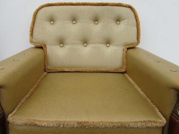 Vintage gold empire style fauteuil, easy chair-00005